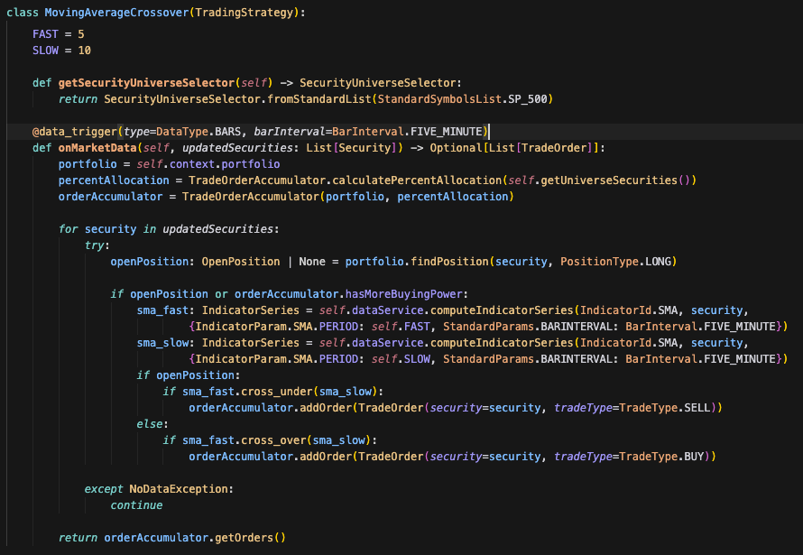 Python Algorithmic Trading Strategy Development